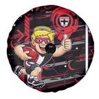St Kilda Saints Spare Tire Cover Mascot Cartoon Football Illustration Style