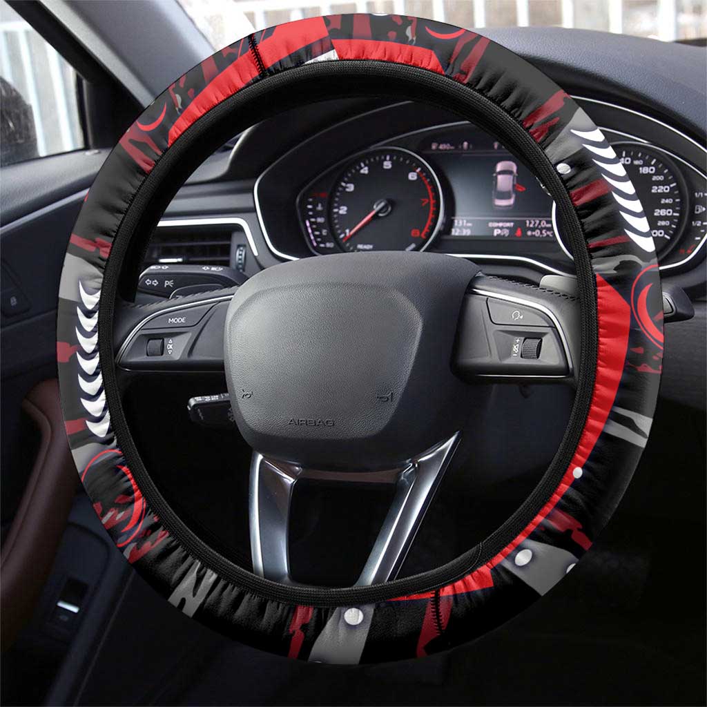St Kilda Saints Steering Wheel Cover Mascot Cartoon Football Illustration Style