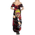 St Kilda Saints Summer Maxi Dress Mascot Cartoon Football Illustration Style