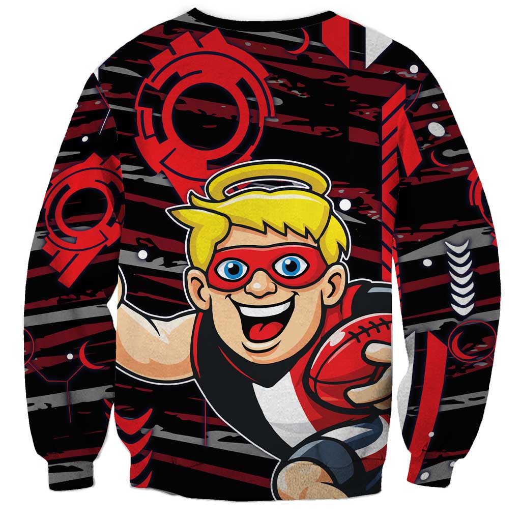 St Kilda Saints Sweatshirt Mascot Cartoon Football Illustration Style