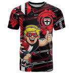 St Kilda Saints T Shirt Mascot Cartoon Football Illustration Style
