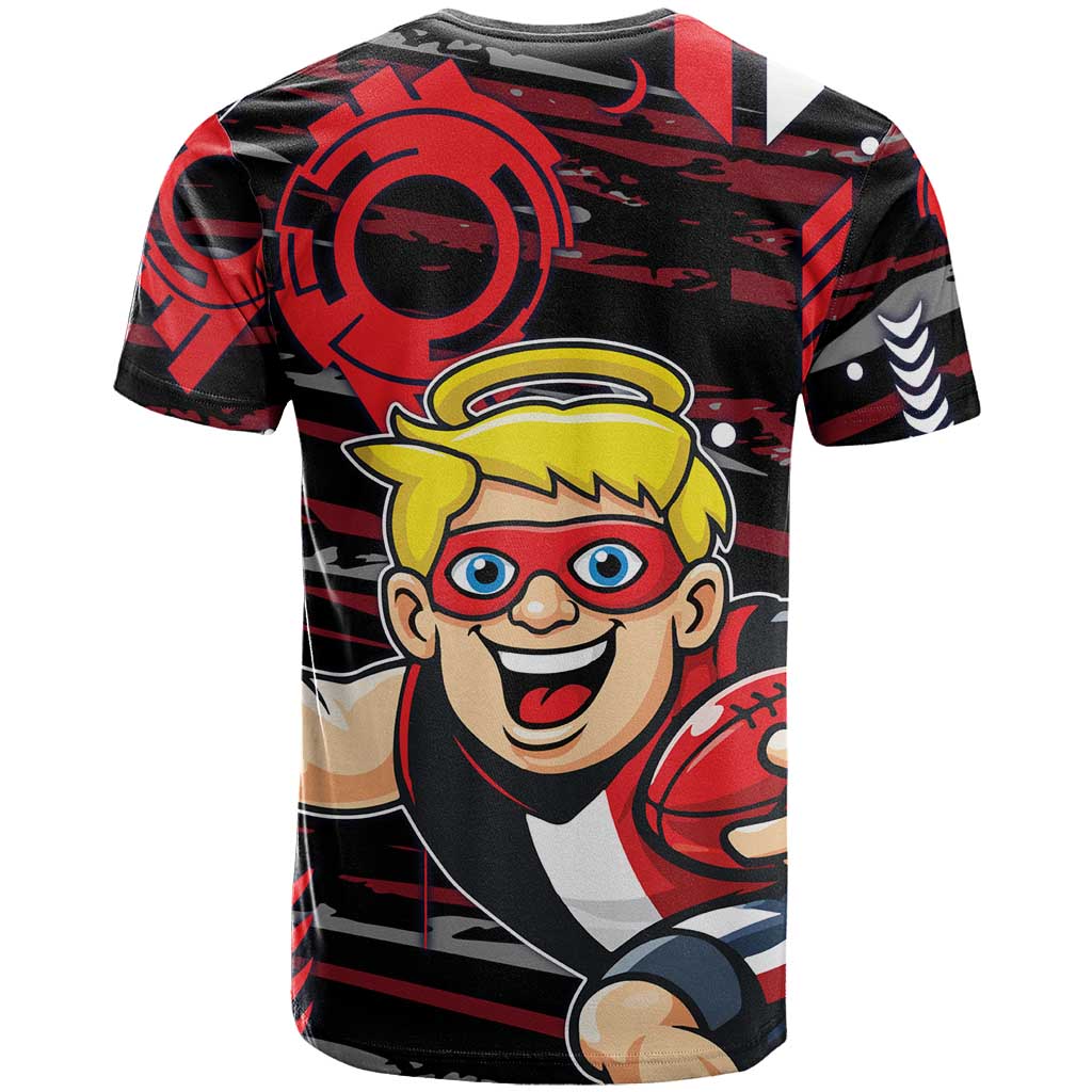 St Kilda Saints T Shirt Mascot Cartoon Football Illustration Style