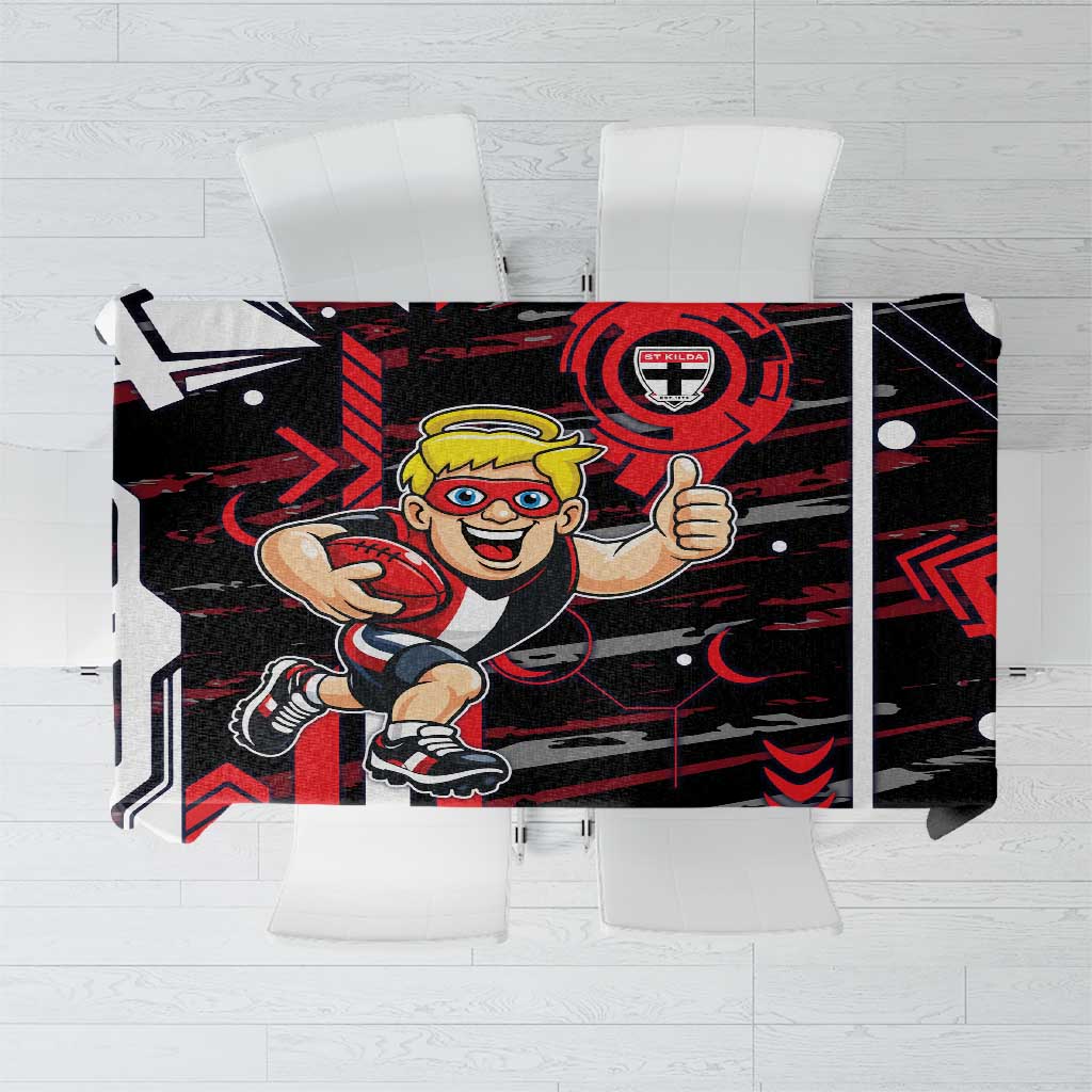 St Kilda Saints Tablecloth Mascot Cartoon Football Illustration Style