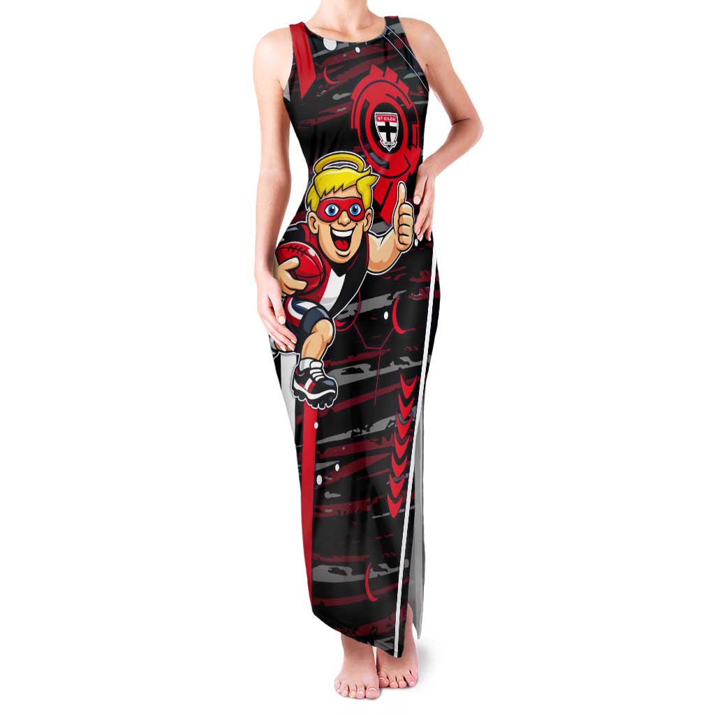 St Kilda Saints Tank Maxi Dress Mascot Cartoon Football Illustration Style