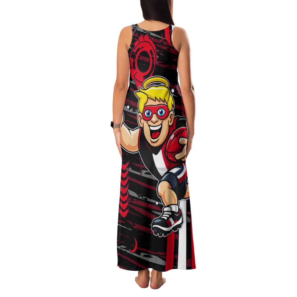 St Kilda Saints Tank Maxi Dress Mascot Cartoon Football Illustration Style