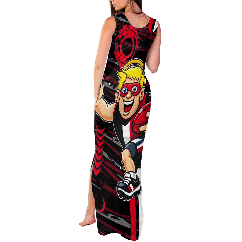 St Kilda Saints Tank Maxi Dress Mascot Cartoon Football Illustration Style