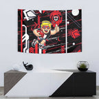 St Kilda Saints Tapestry Mascot Cartoon Football Illustration Style