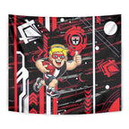 St Kilda Saints Tapestry Mascot Cartoon Football Illustration Style
