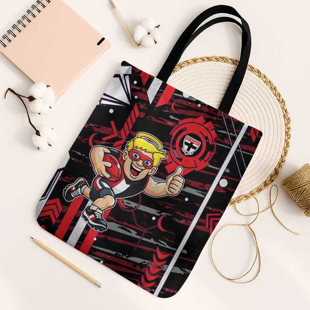 St Kilda Saints Tote Bag Mascot Cartoon Football Illustration Style