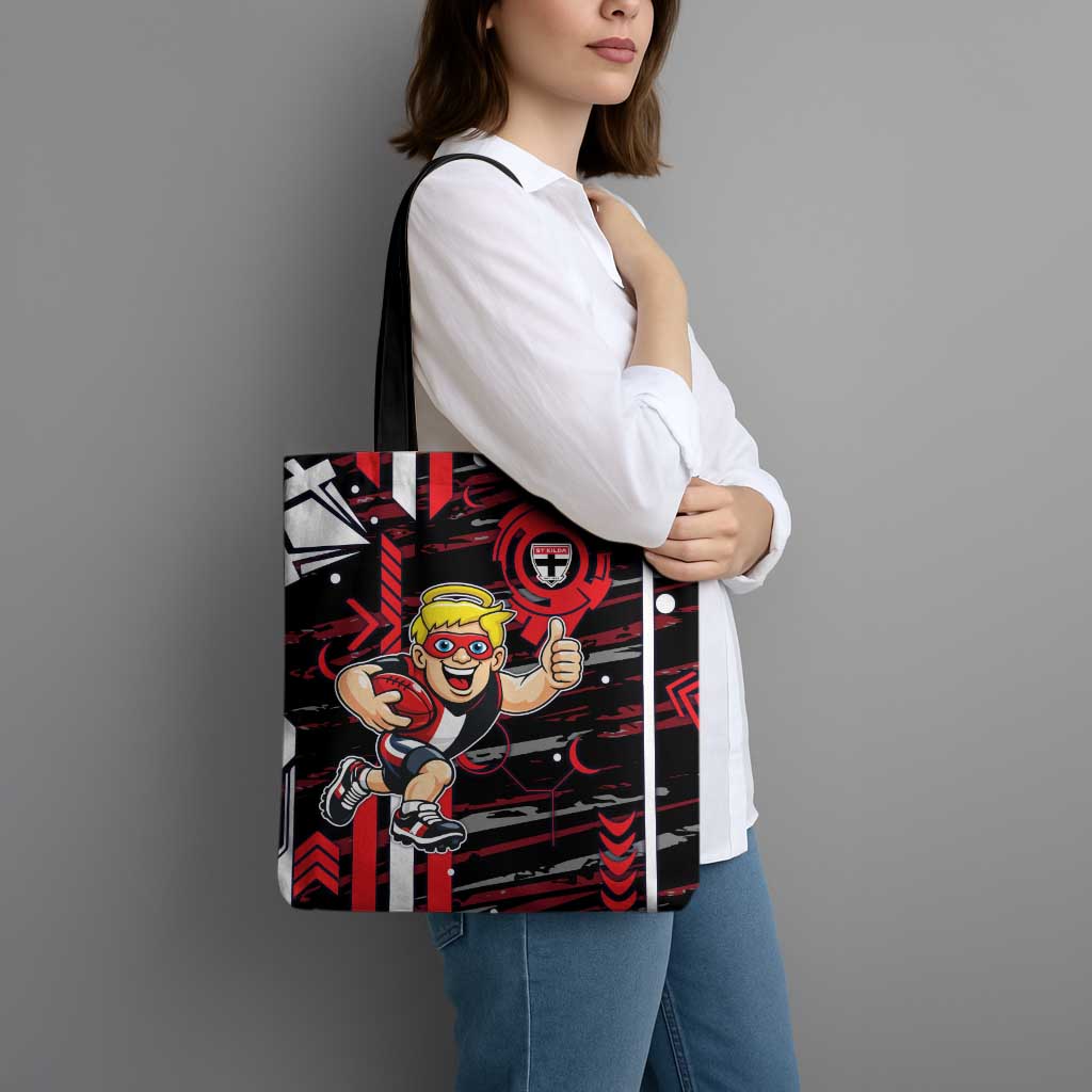 St Kilda Saints Tote Bag Mascot Cartoon Football Illustration Style