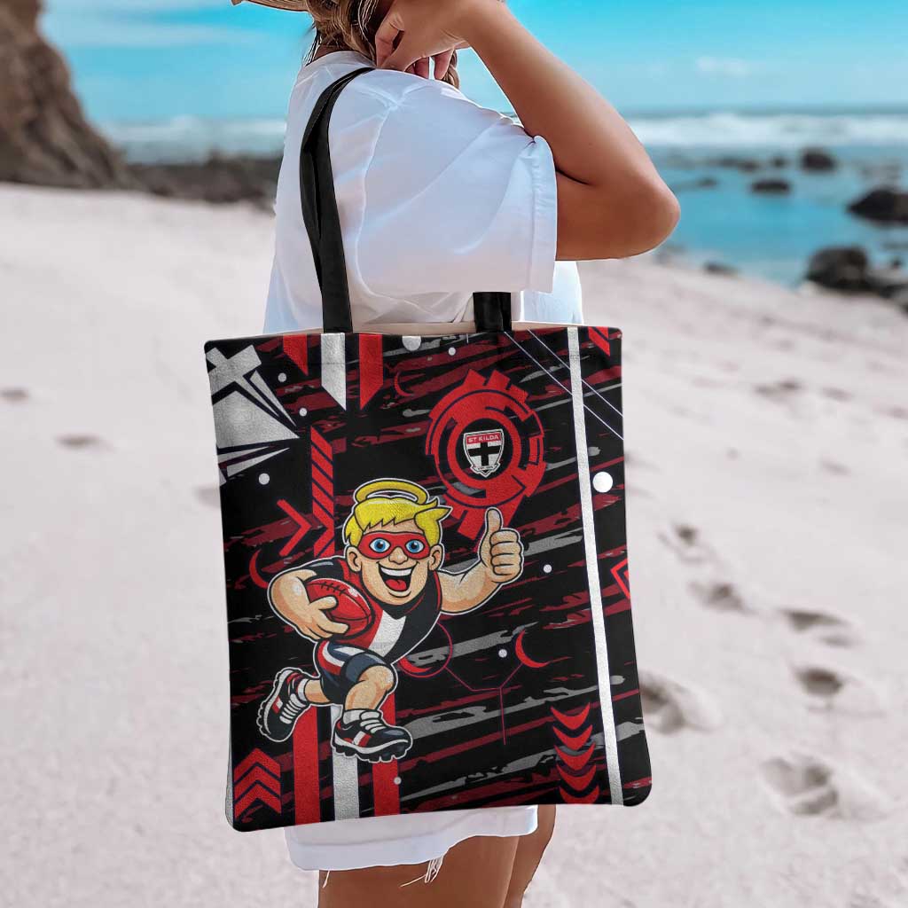 St Kilda Saints Tote Bag Mascot Cartoon Football Illustration Style