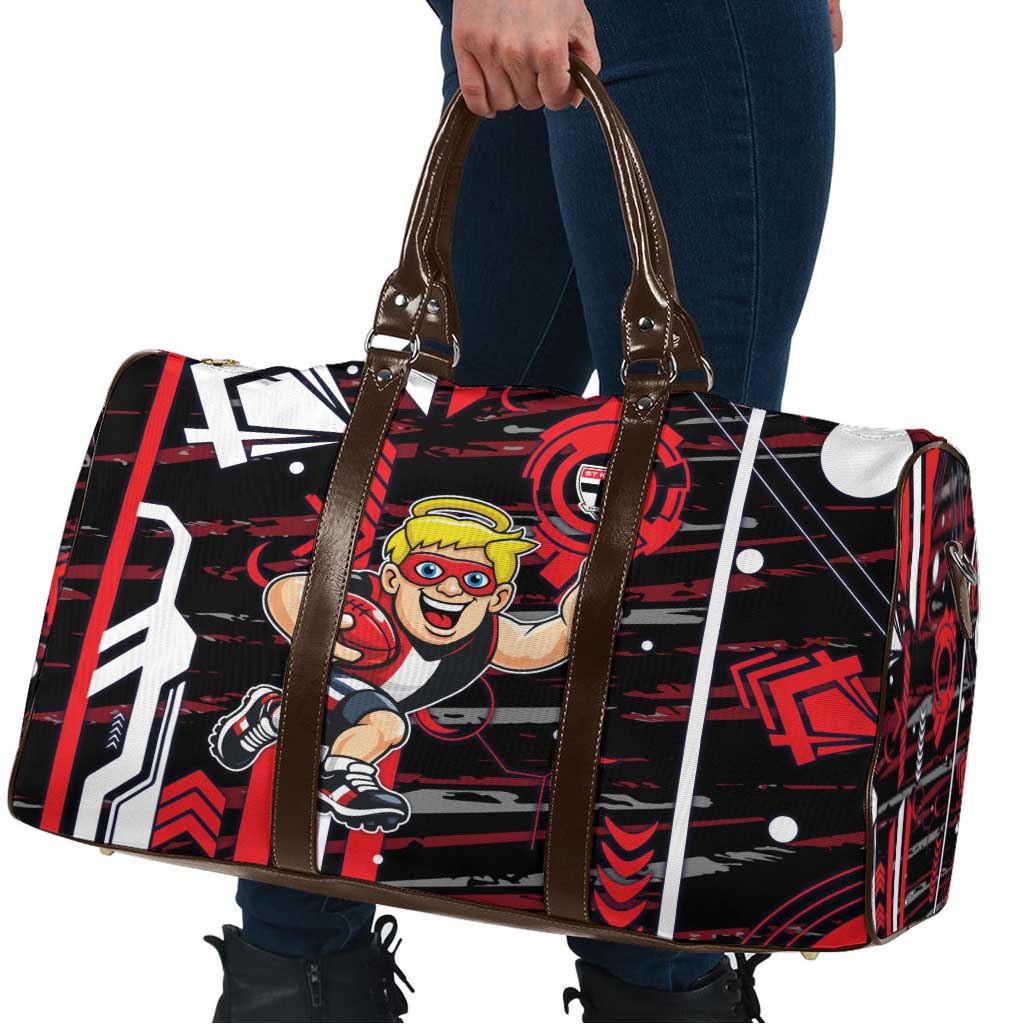 St Kilda Saints Travel Bag Mascot Cartoon Football Illustration Style