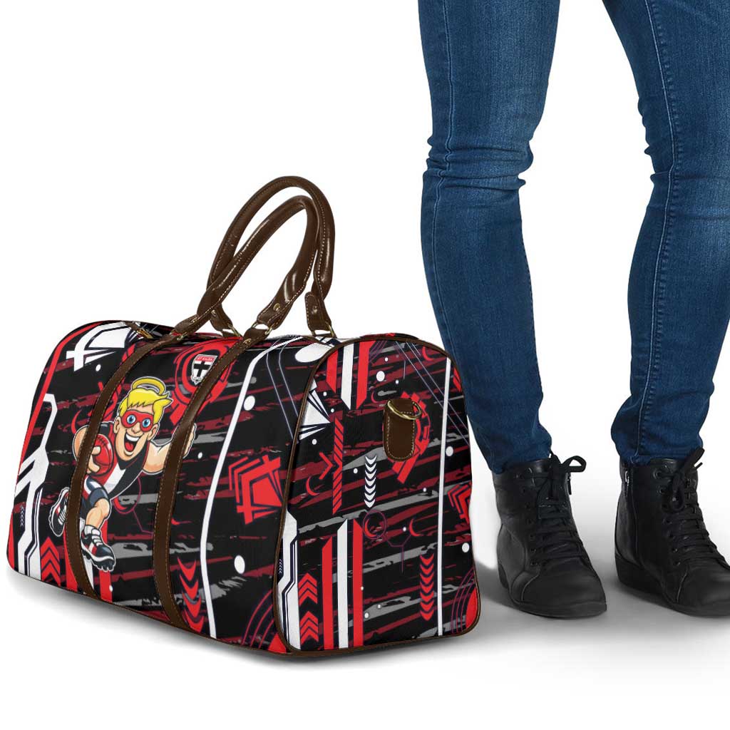 St Kilda Saints Travel Bag Mascot Cartoon Football Illustration Style