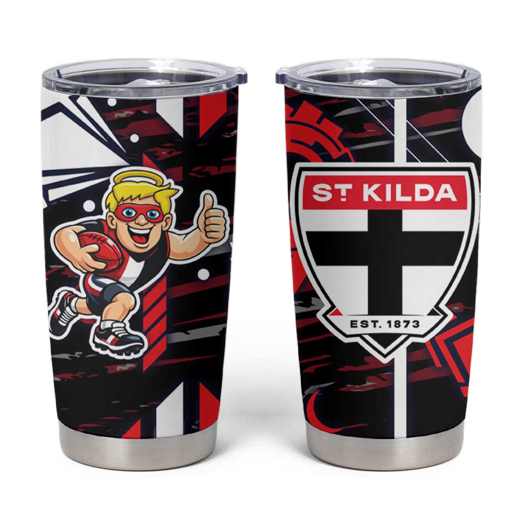 St Kilda Saints Tumbler Cup Mascot Cartoon Football Illustration Style