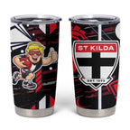 St Kilda Saints Tumbler Cup Mascot Cartoon Football Illustration Style