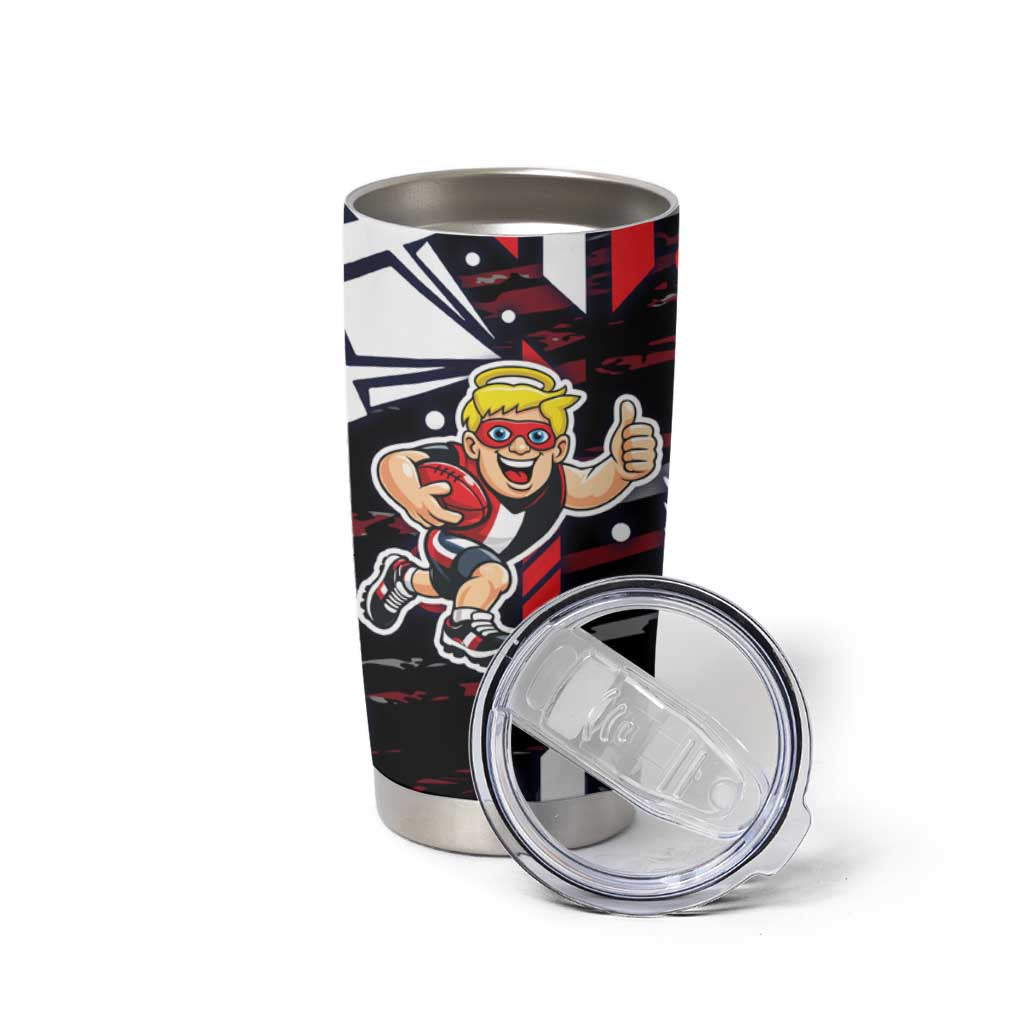 St Kilda Saints Tumbler Cup Mascot Cartoon Football Illustration Style