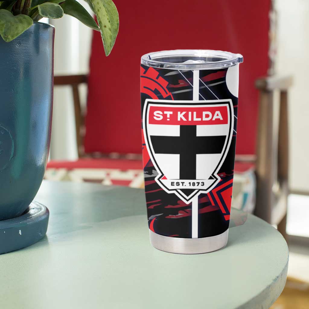 St Kilda Saints Tumbler Cup Mascot Cartoon Football Illustration Style