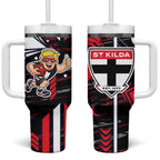 St Kilda Saints Tumbler With Handle Mascot Cartoon Football Illustration Style
