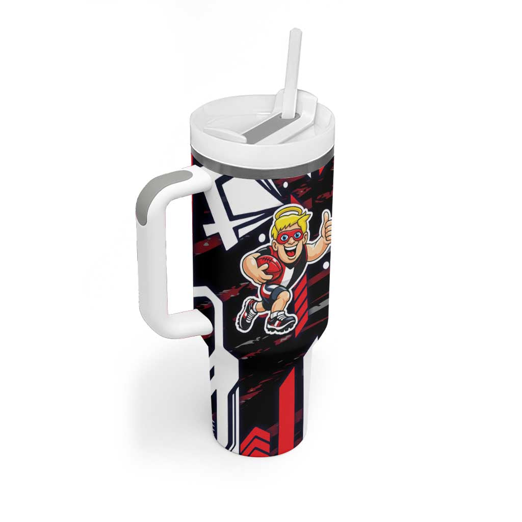 St Kilda Saints Tumbler With Handle Mascot Cartoon Football Illustration Style