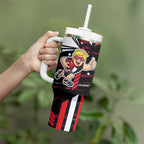 St Kilda Saints Tumbler With Handle Mascot Cartoon Football Illustration Style