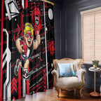St Kilda Saints Window Curtain Mascot Cartoon Football Illustration Style