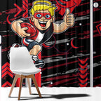 St Kilda Saints Window Curtain Mascot Cartoon Football Illustration Style