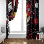 St Kilda Saints Window Curtain Mascot Cartoon Football Illustration Style