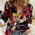 St Kilda Saints Women Casual Shirt Mascot Cartoon Football Illustration Style