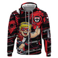 St Kilda Saints Zip Hoodie Mascot Cartoon Football Illustration Style