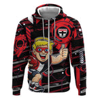St Kilda Saints Zip Hoodie Mascot Cartoon Football Illustration Style