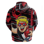 St Kilda Saints Zip Hoodie Mascot Cartoon Football Illustration Style