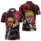 St Kilda Saints Zipper Polo Shirt Mascot Cartoon Football Illustration Style