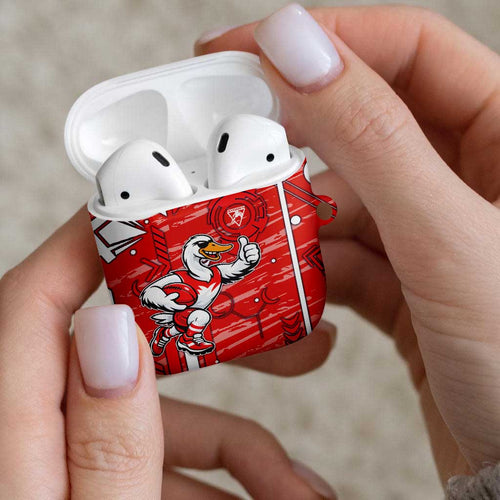 Sydney Swans AirPods Case Mascot Cartoon Football Illustration Style