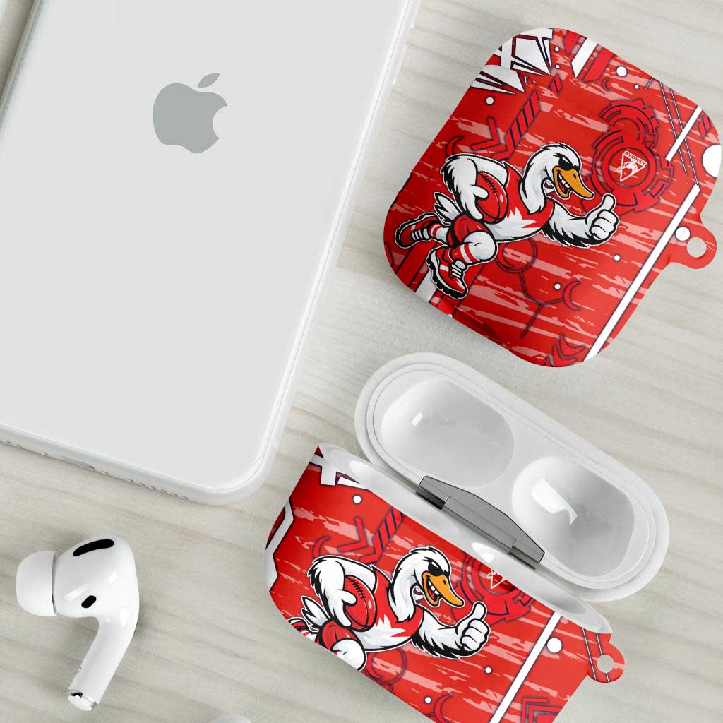 Sydney Swans AirPods Case Mascot Cartoon Football Illustration Style