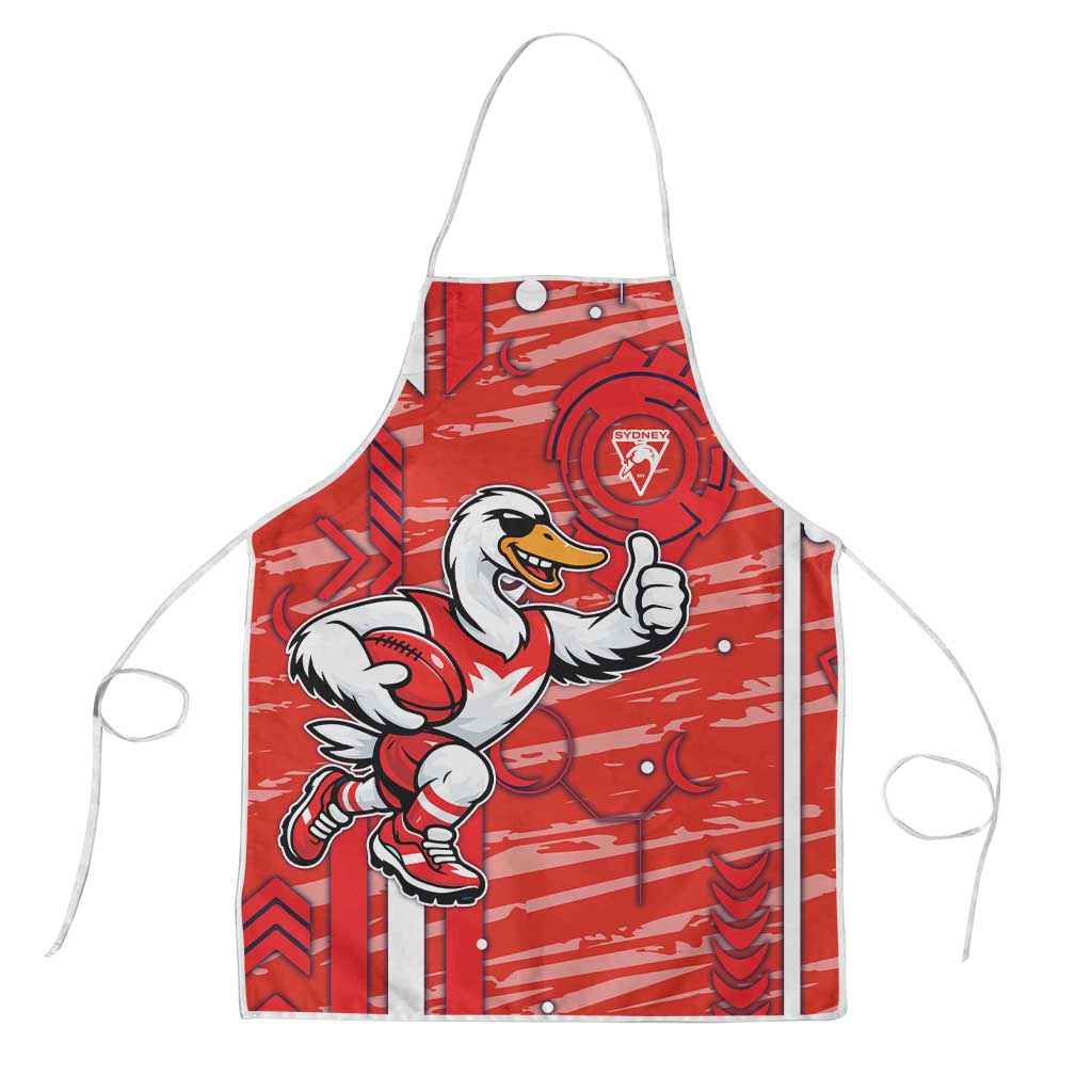 Sydney Swans Apron Mascot Cartoon Football Illustration Style