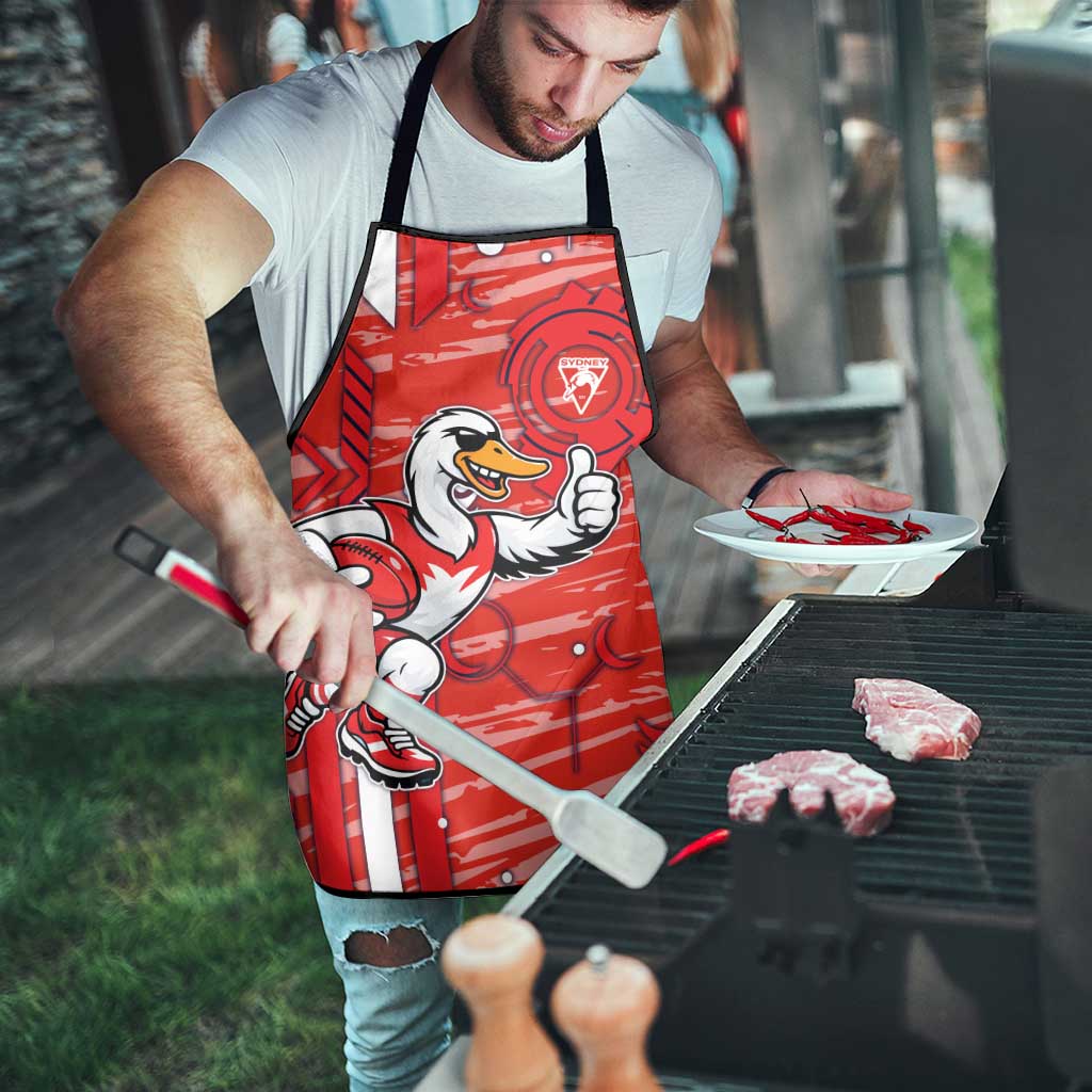 Sydney Swans Apron Mascot Cartoon Football Illustration Style