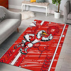 Sydney Swans Area Rug Mascot Cartoon Football Illustration Style