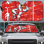 Sydney Swans Auto Sun Shade Mascot Cartoon Football Illustration Style