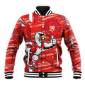 Sydney Swans Baseball Jacket Mascot Cartoon Football Illustration Style