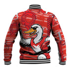 Sydney Swans Baseball Jacket Mascot Cartoon Football Illustration Style