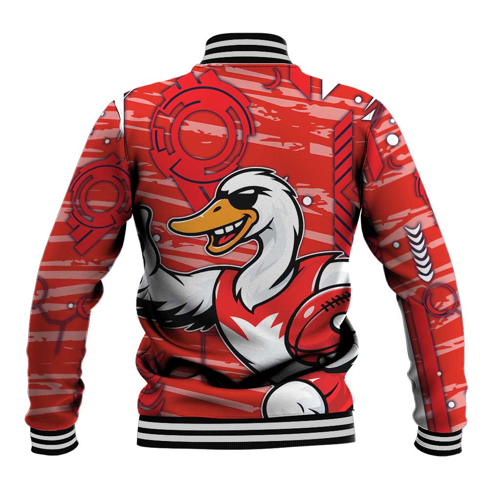 Sydney Swans Baseball Jacket Mascot Cartoon Football Illustration Style