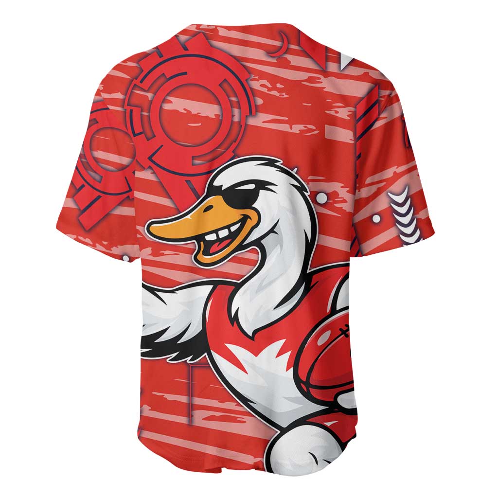 Sydney Swans Baseball Jersey Mascot Cartoon Football Illustration Style