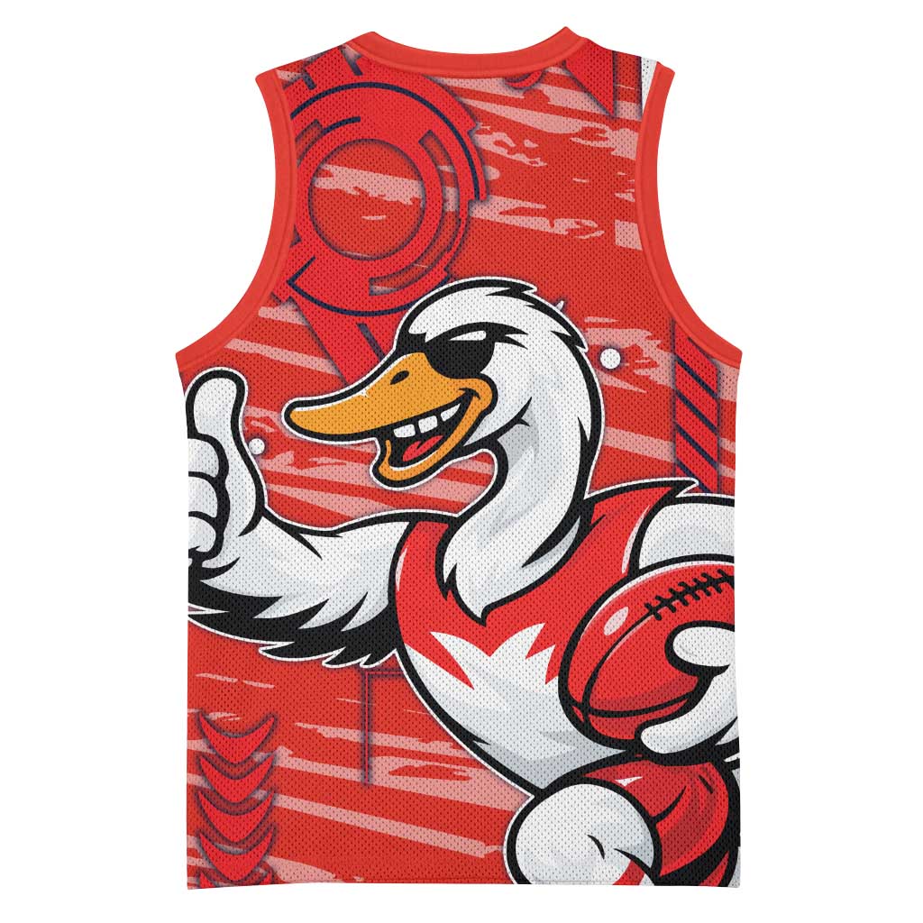 Sydney Swans Basketball Jersey Mascot Cartoon Football Illustration Style