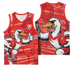 Sydney Swans Basketball Jersey Mascot Cartoon Football Illustration Style