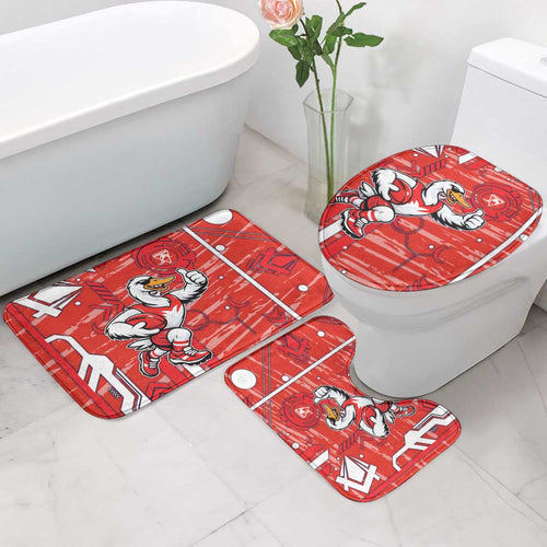 Sydney Swans Bathroom Set Mascot Cartoon Football Illustration Style