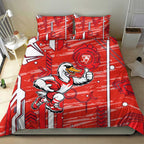 Sydney Swans Bedding Set Mascot Cartoon Football Illustration Style