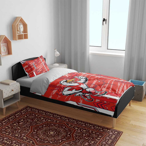 Sydney Swans Bedding Set Mascot Cartoon Football Illustration Style