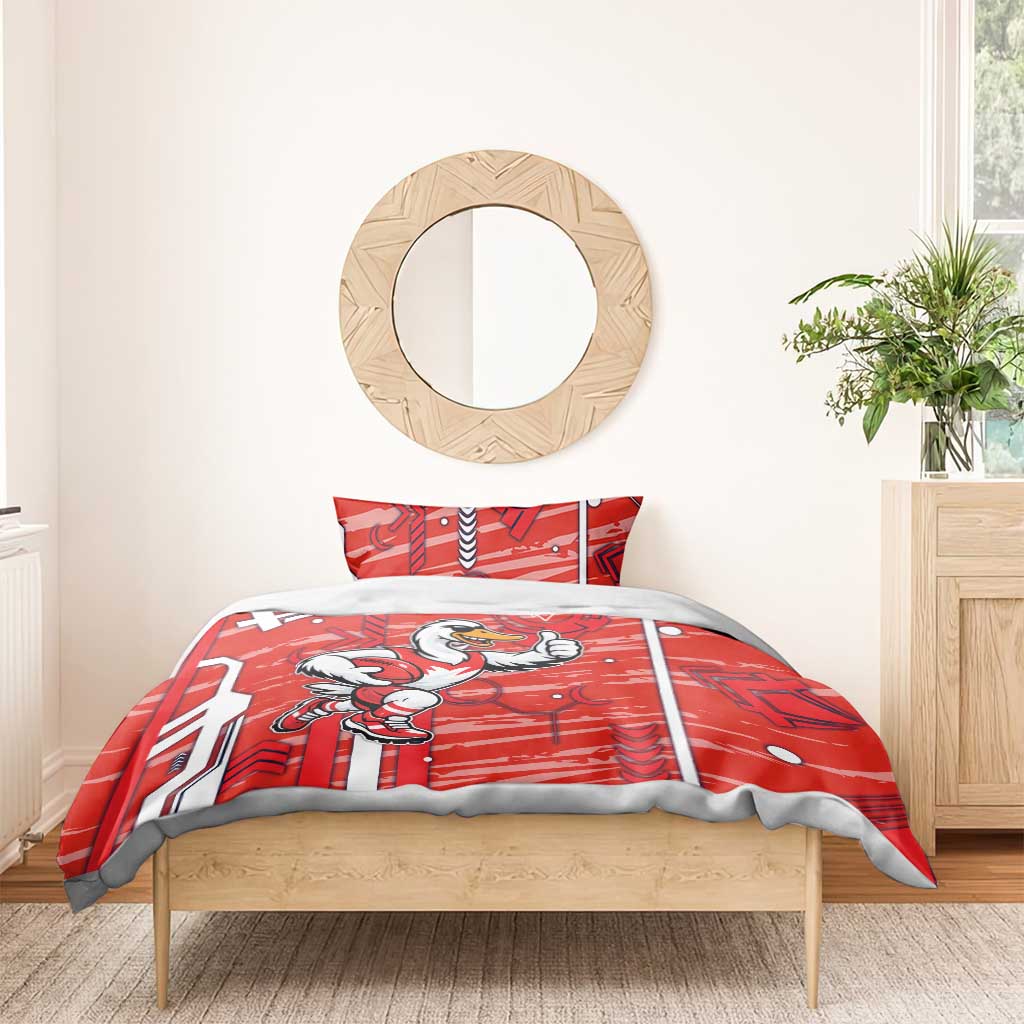 Sydney Swans Bedding Set Mascot Cartoon Football Illustration Style