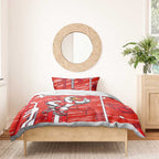 Sydney Swans Bedding Set Mascot Cartoon Football Illustration Style