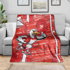 Sydney Swans Blanket Mascot Cartoon Football Illustration Style
